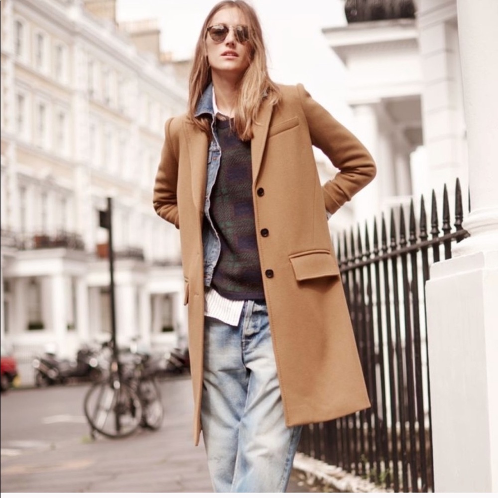Madewell Teatro Swing Wool Camel Coat NWT